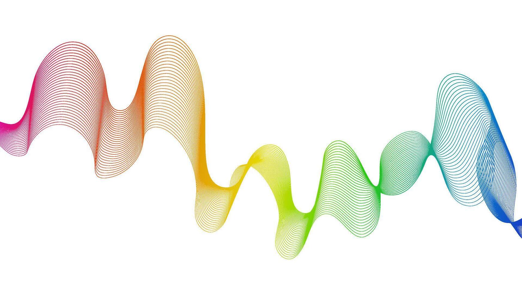Abstract backdrop with colorful wave gradient lines on white background. Modern technology background vector
