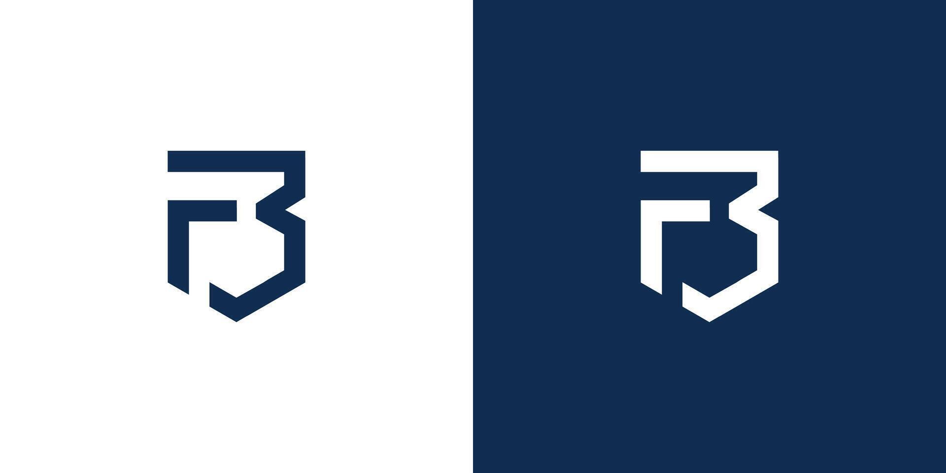 Modern and strong FB Shield logo design vector