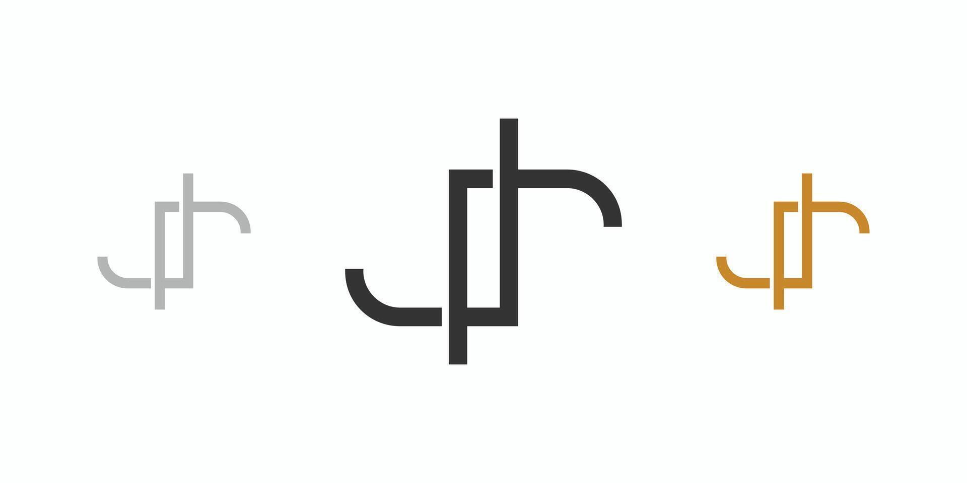 Simple and unique JR logo design vector