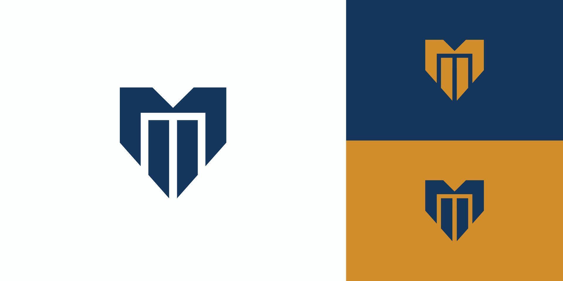 Modern and powerfull M logo design vector