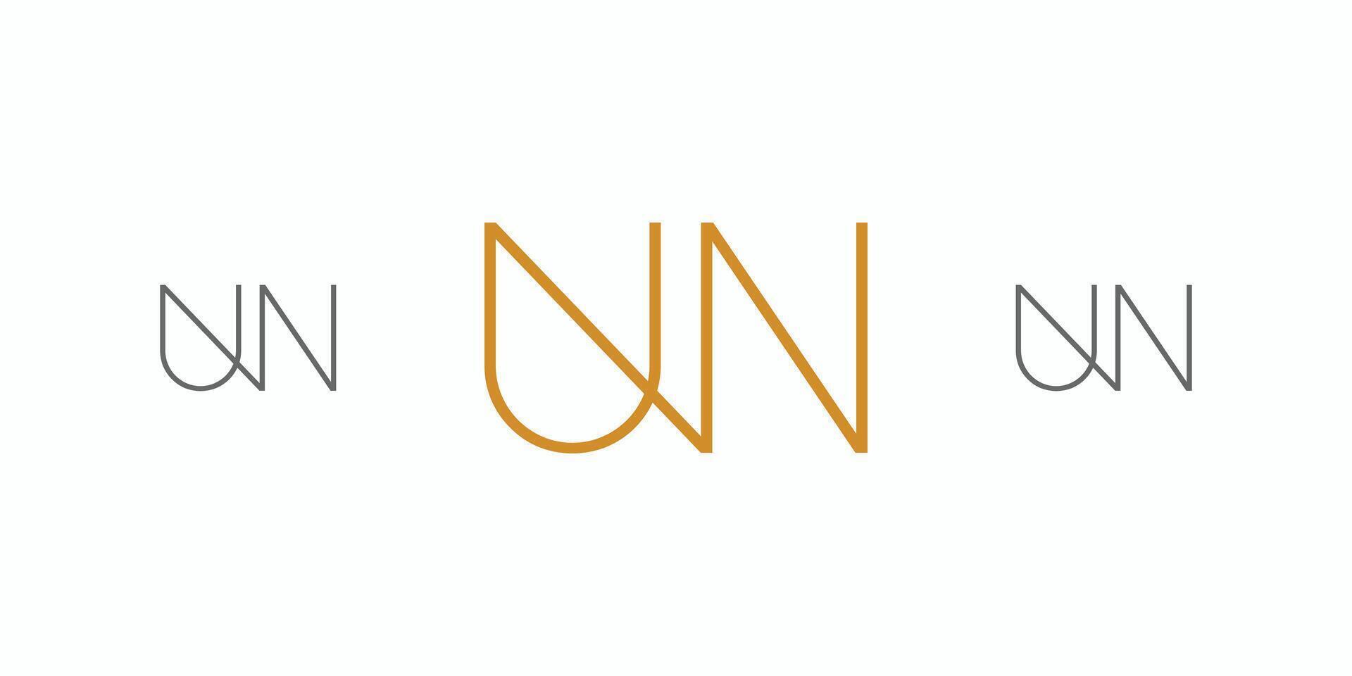 Unique and elegant UN logo design vector