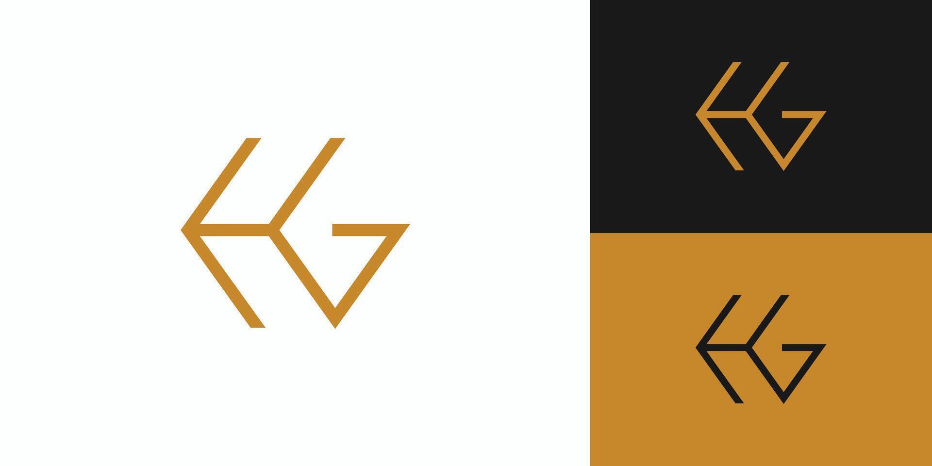 Unique and elegant HG logo design vector