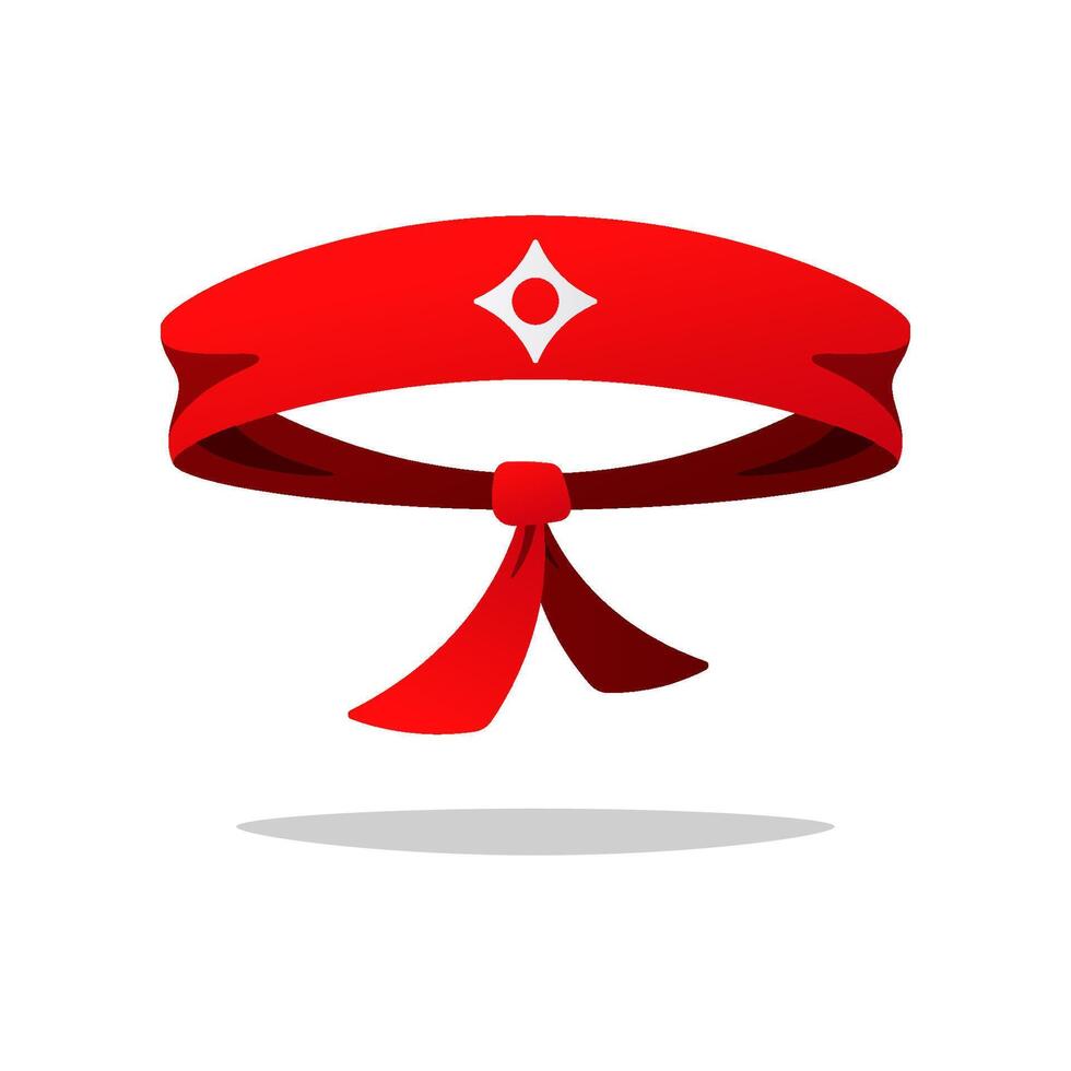 Ninja headband isolated on white background. vector