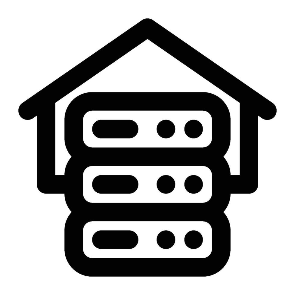 Data Warehouse Outline Icon vector