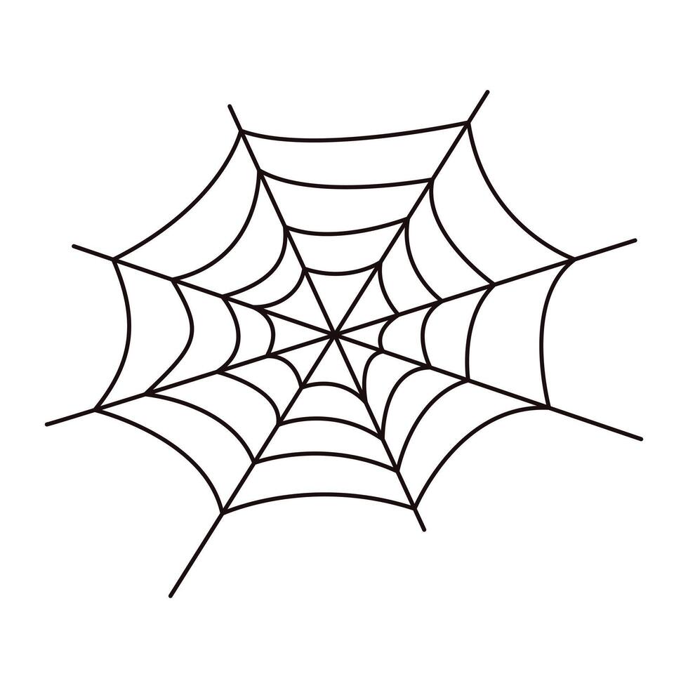 simple spider web icon vector