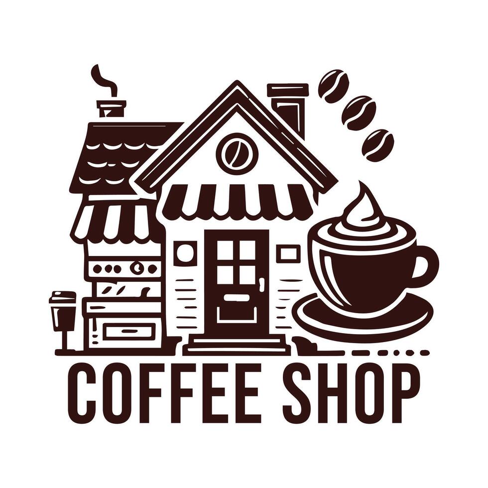 Logo Simple Coffee Shop Design vector