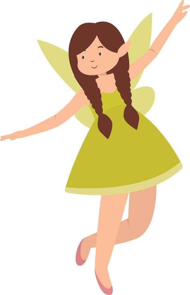 Little Fairy in Flat Design vector