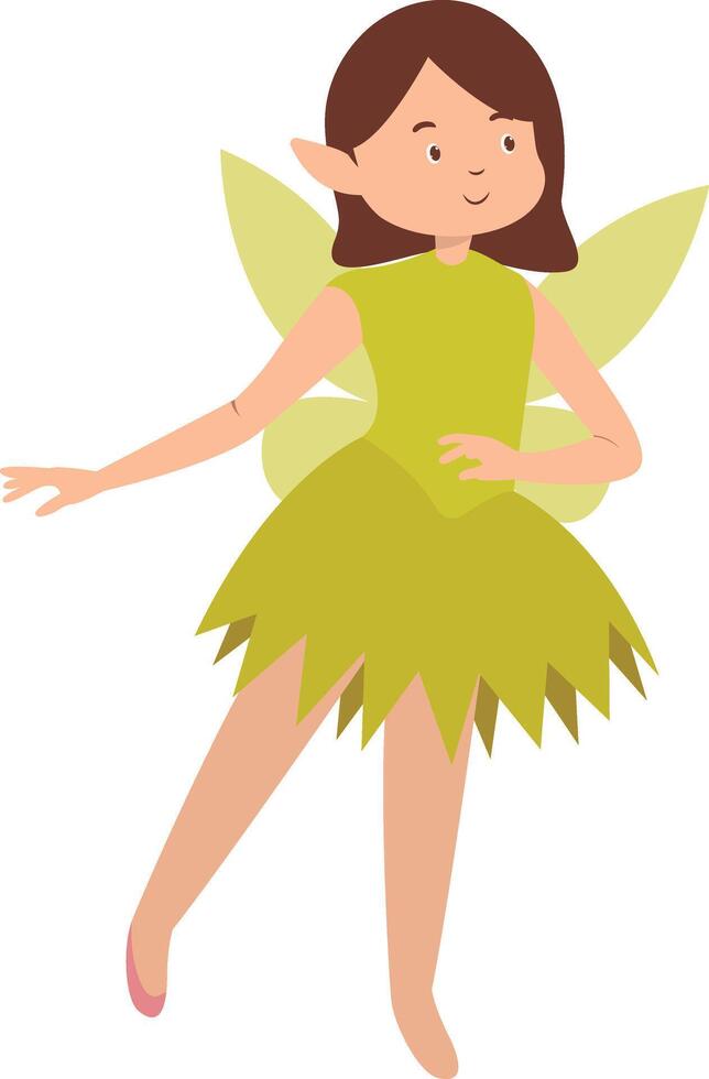 Little Fairy with Flat Design vector