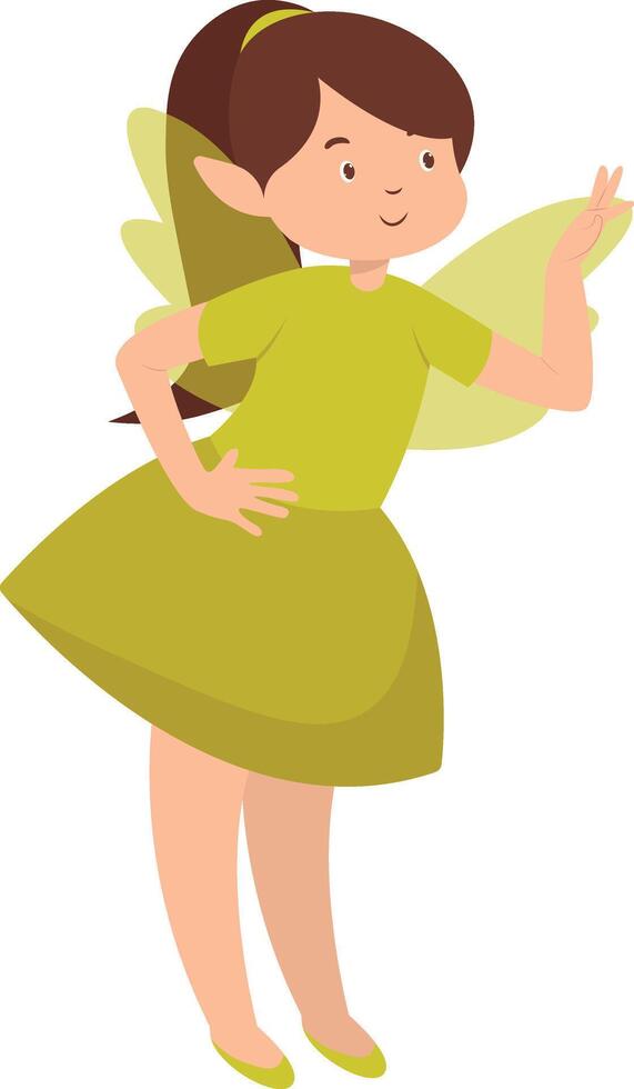 Little Fairy Cartoon Illustration. vector
