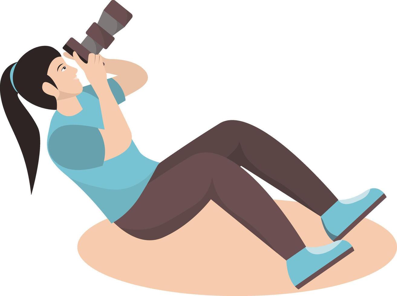 Photographer Illustration in Cute Cartoon Design vector