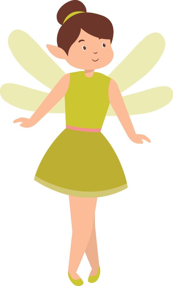 Little Fairy Isolated on White Background vector