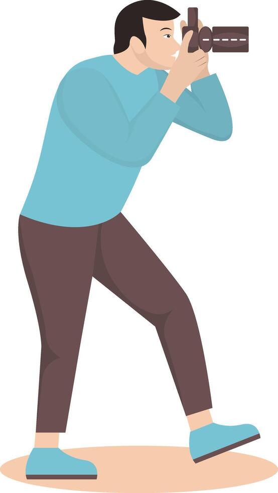 Photographer Illustration in Flat Design vector