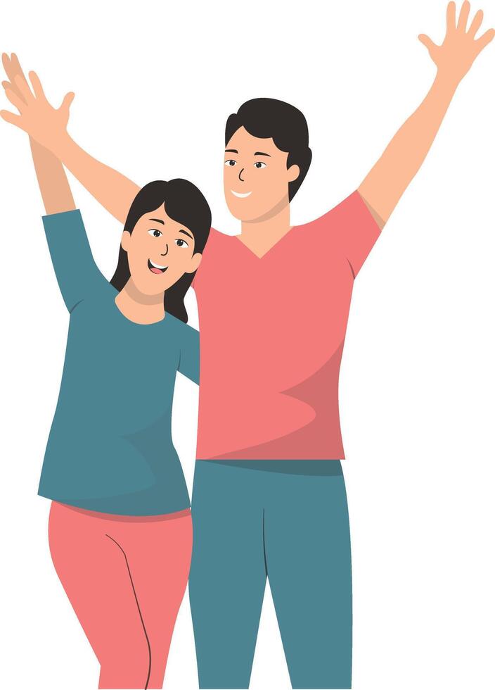 International Friendship Day with Cartoon Design Style vector
