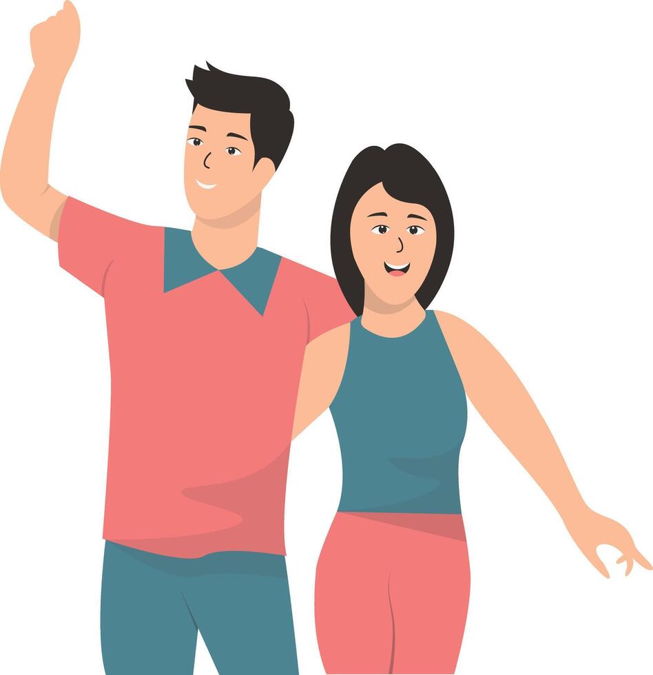International Friendship Day with Cartoon Design vector