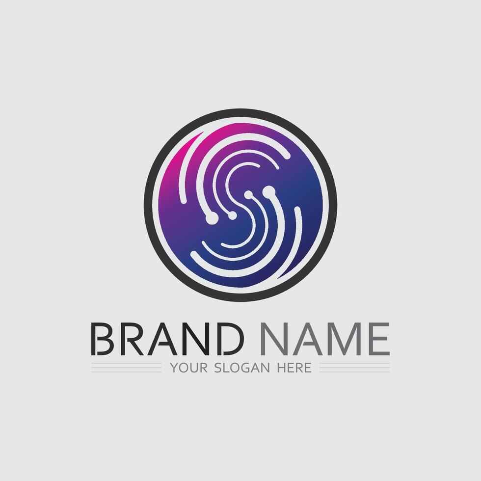 Tech gear logo design template Design Concept, Creative Symbol vector
