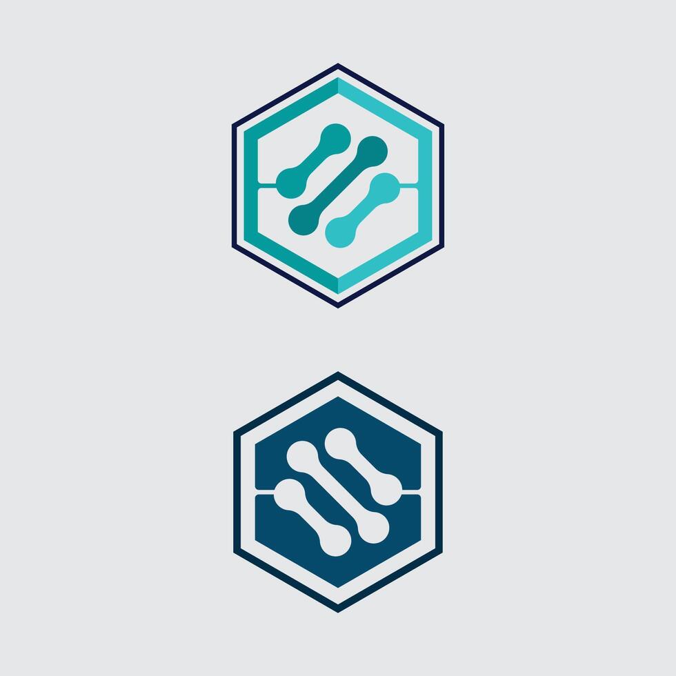 Tech gear logo design template. Technology Logo Template Design , Emblem vector