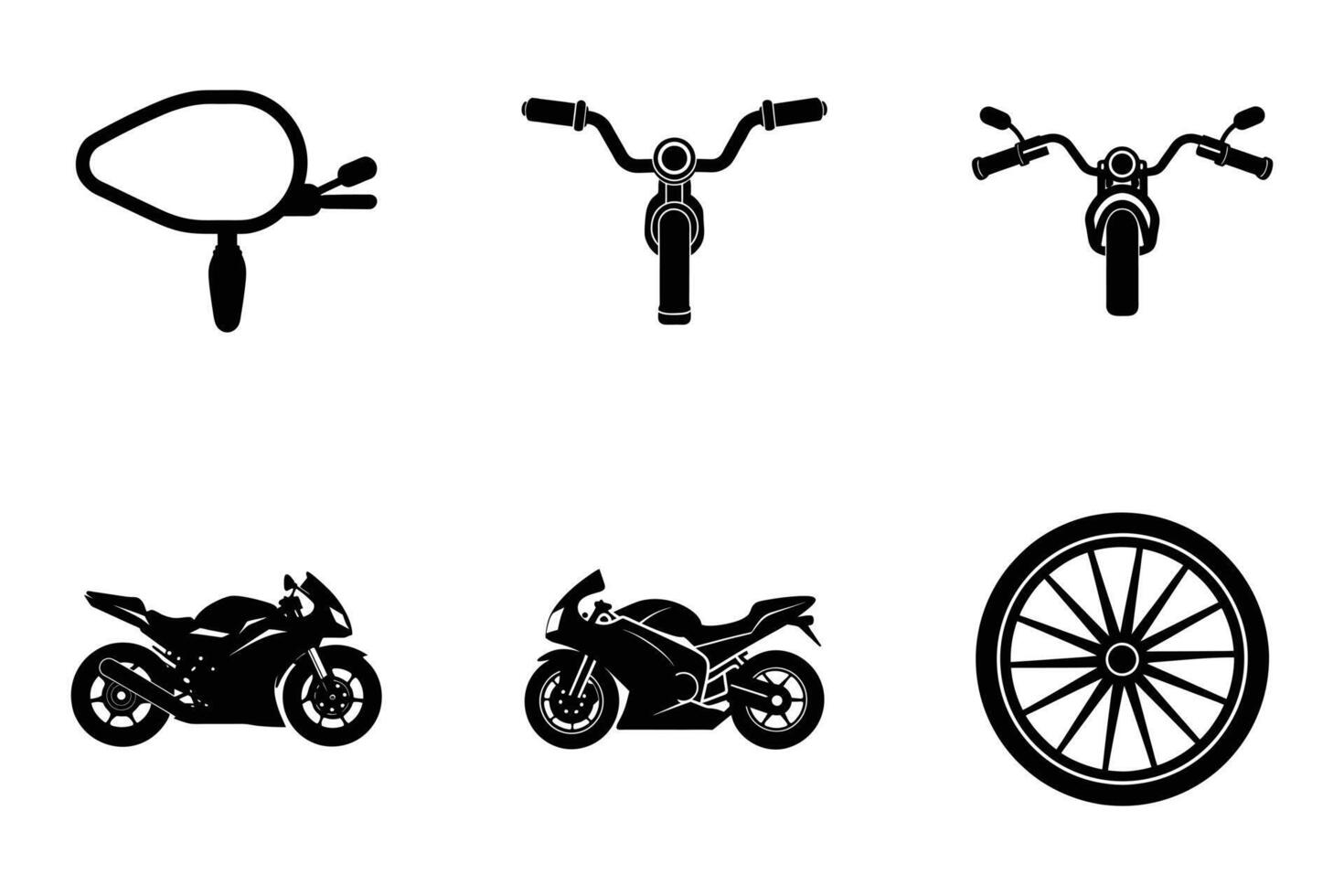 Modern motorcycle silhouette graphic for transport projects vector
