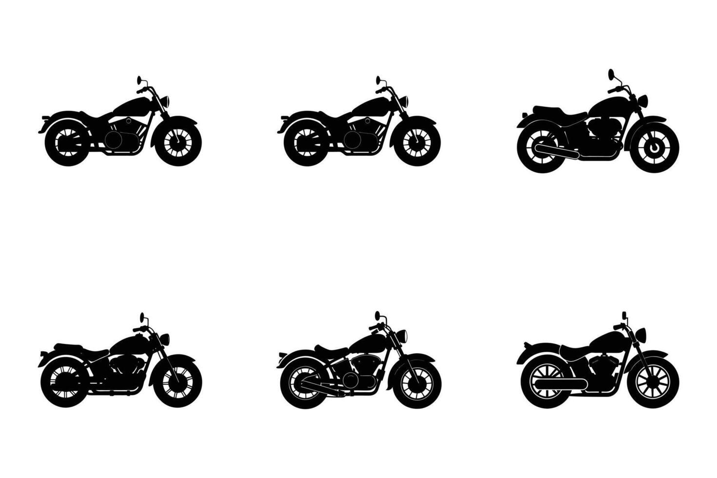 Flat silhouette of a cruiser bike for design projects vector