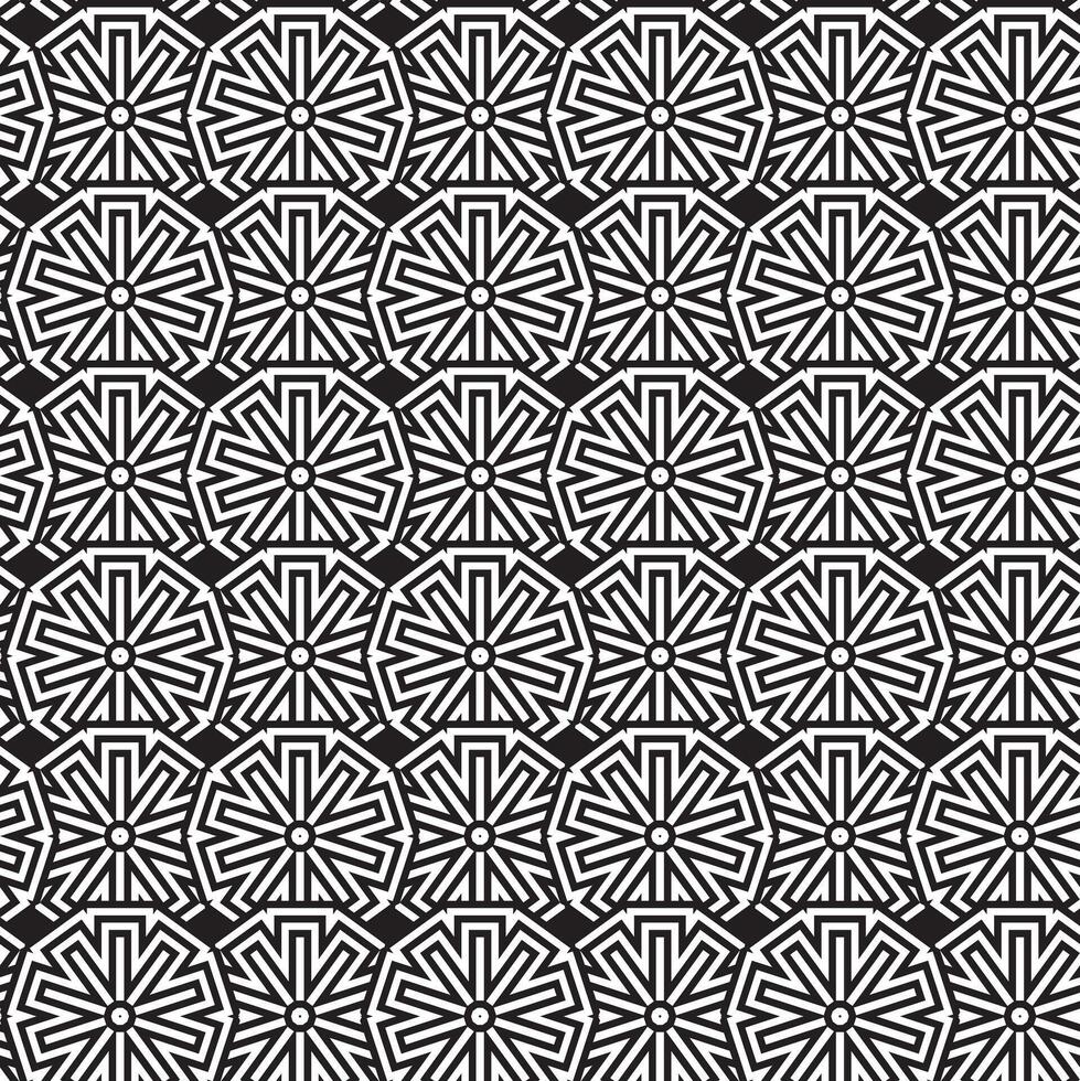 Abstract Monochrome geometric Repeat Pattern Wallpaper Background vector