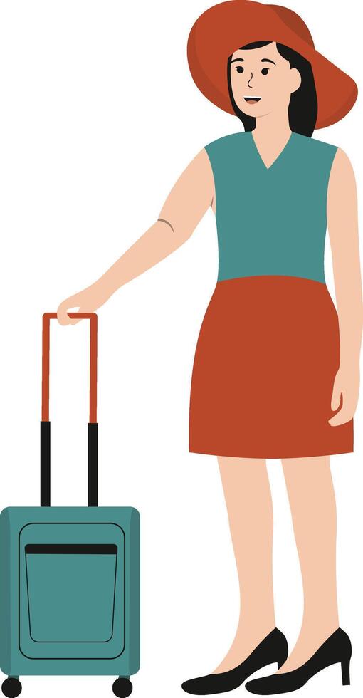 Tourist Illustration with Cartoon Concept vector
