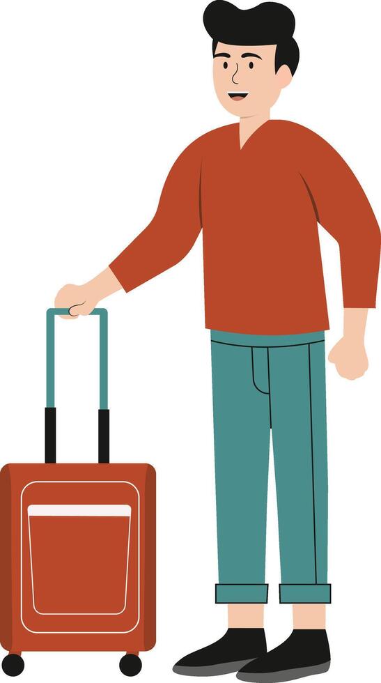 Tourist Illustration with Cute Design vector