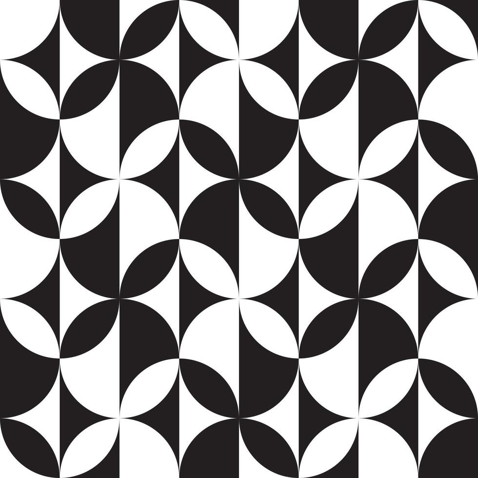 Abstract Monochrome Round and Round Repeat Pattern Background Wallpaper vector