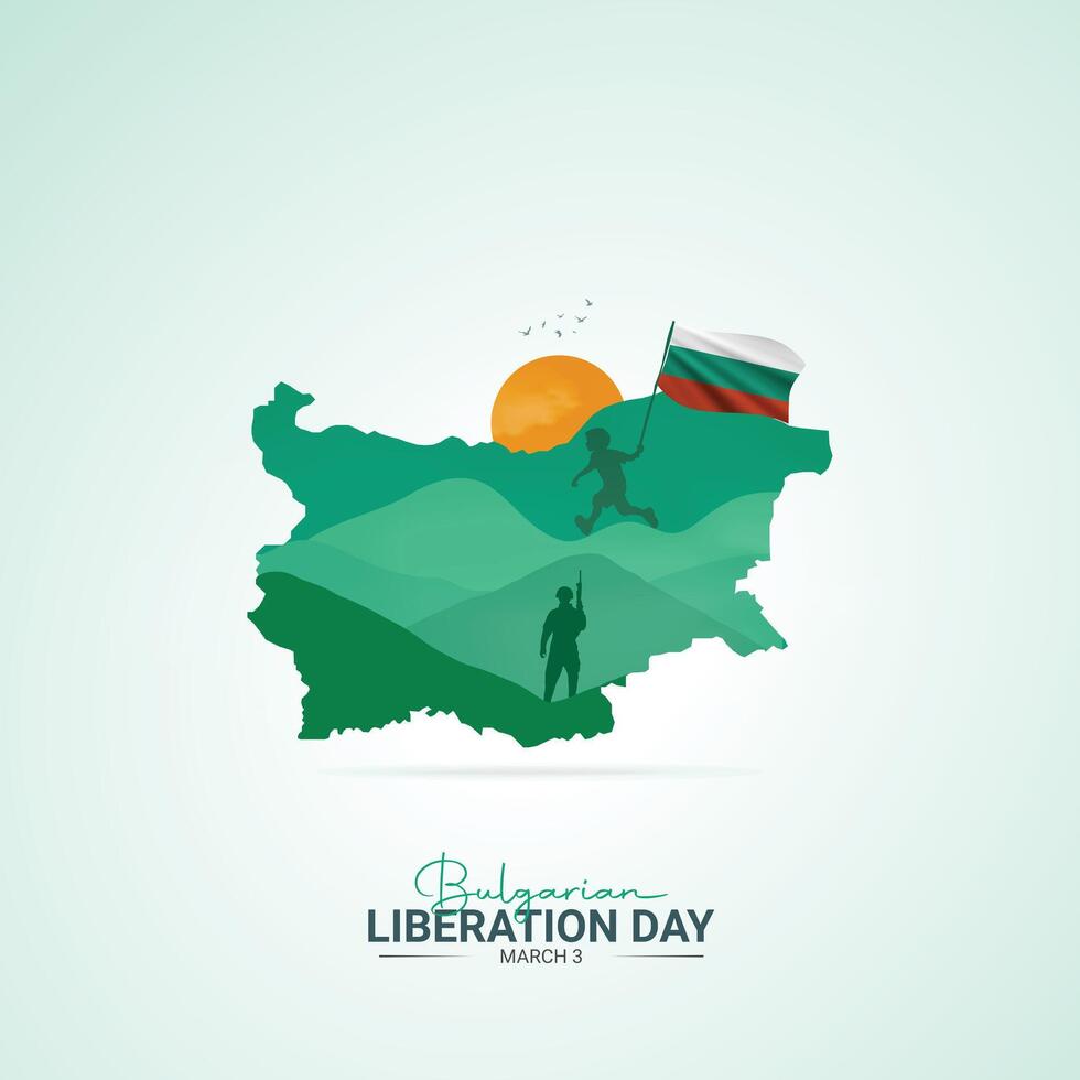 March 3, A Day of National Pride for Bulgaria vector