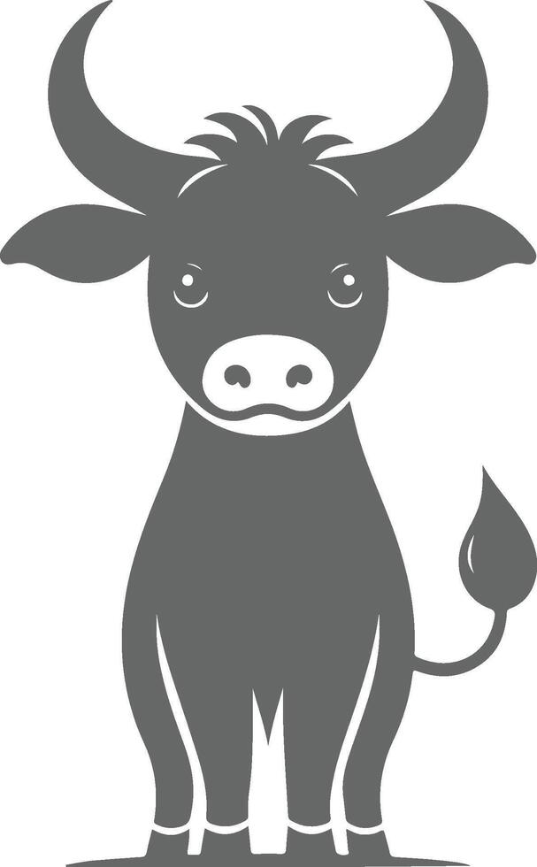 Creative cow silhouette with artistic elements in a minimal design perfect for farm-themed projects and modern branding vector