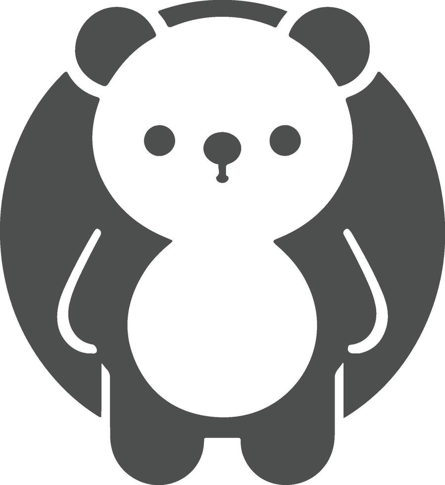 Artistic minimal bear silhouette showcasing clean lines and modern simplicity for versatile creative projects vector