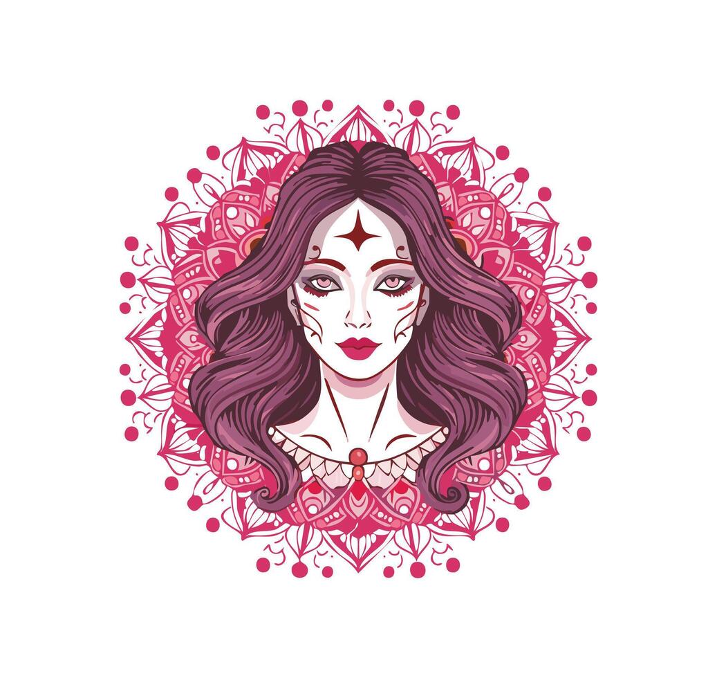 Lifeless Beauty in Crimson vector
