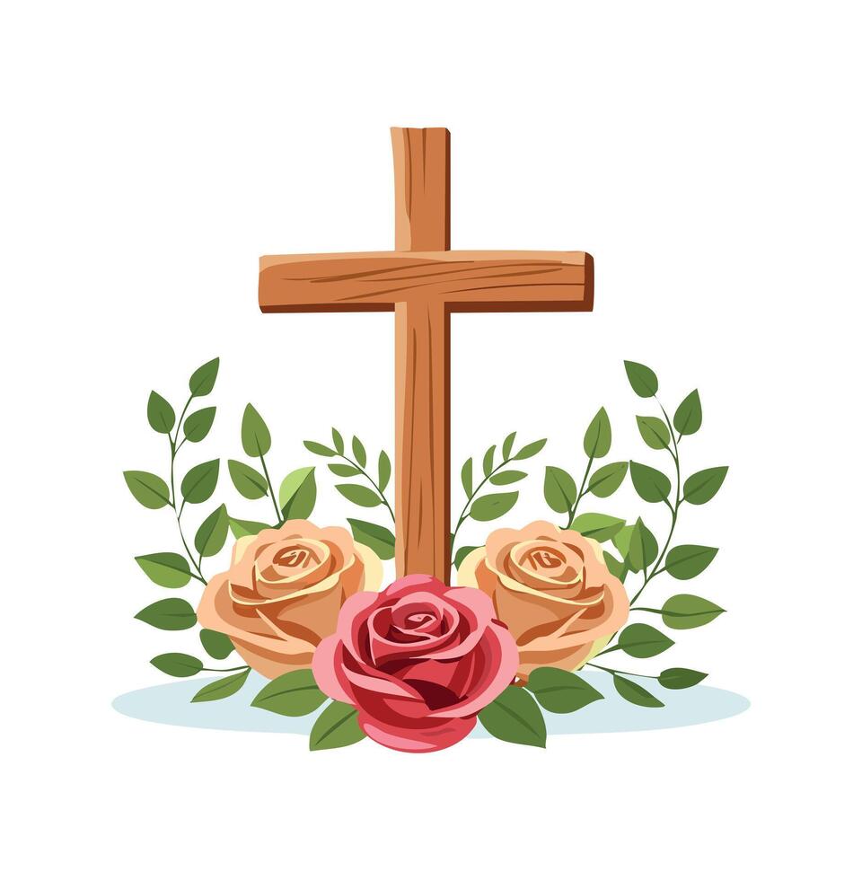 Eternal Rest with Roses vector