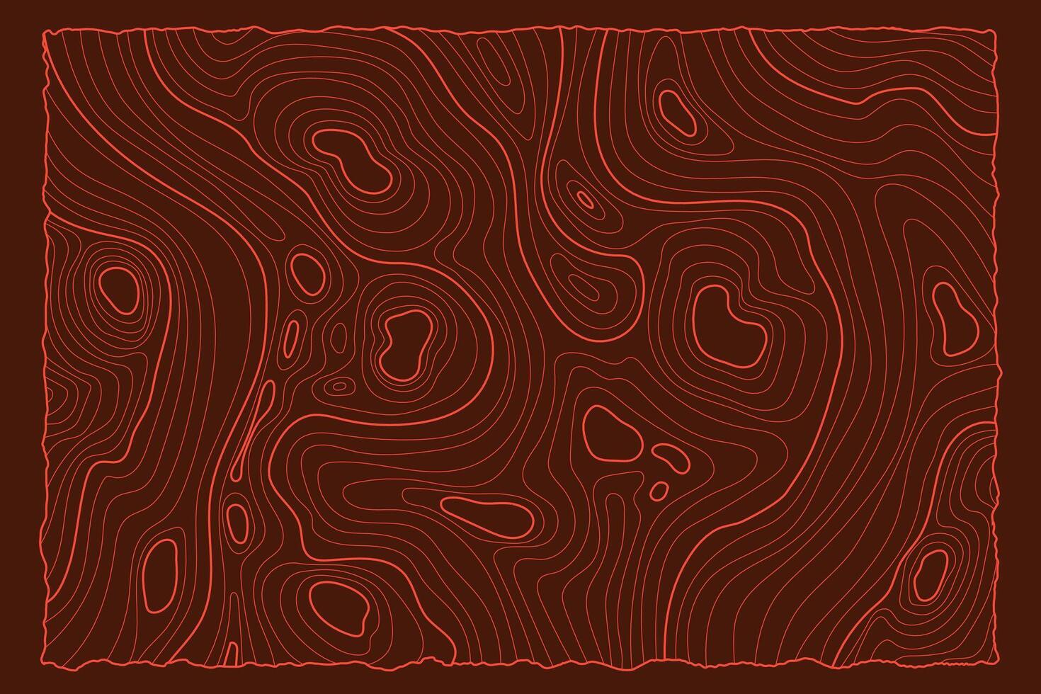 Topographic Landscape Map. Banner with geographic mountain relief. Wavy abstract contour background with cartography texture vector