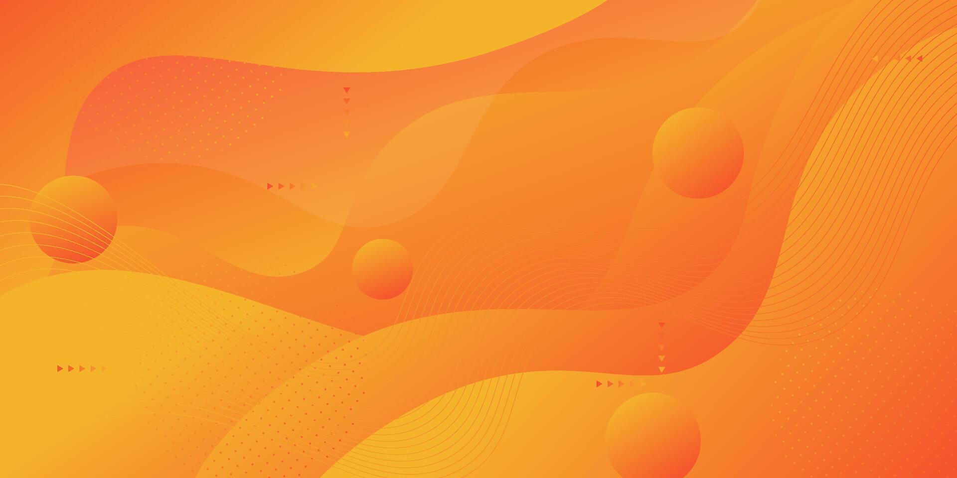 Modern wavy orange textured background design in 3D style with dynamic orange. vector