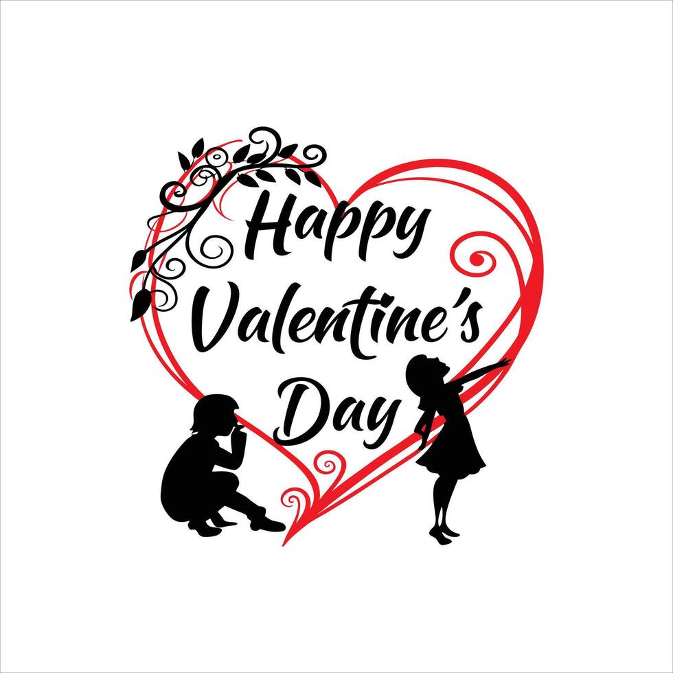 Romantic Valentines Day Typography for Customized TShirts vector