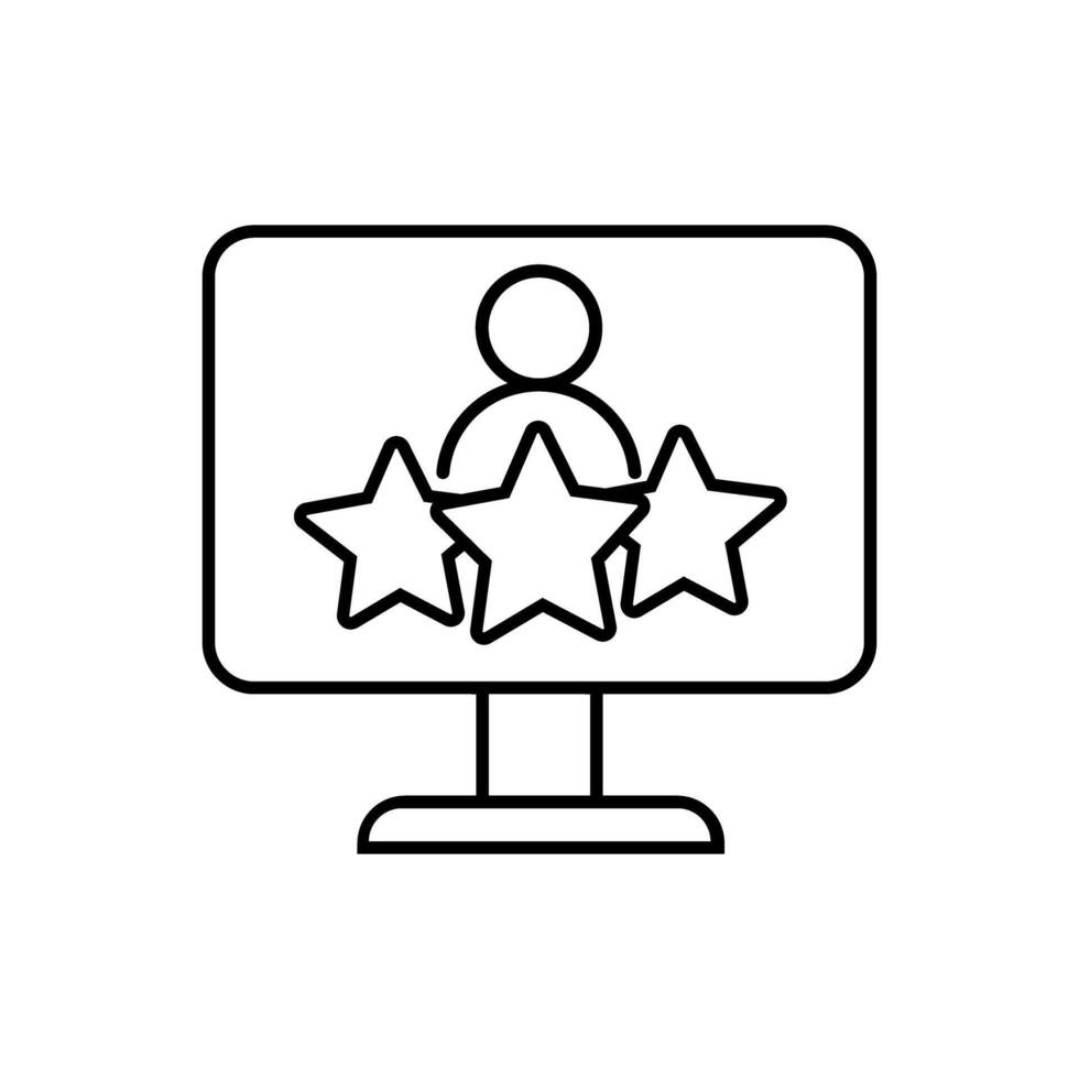 Customer review icon. Perfect for application, web, logo and presentation template. icon design line style vector