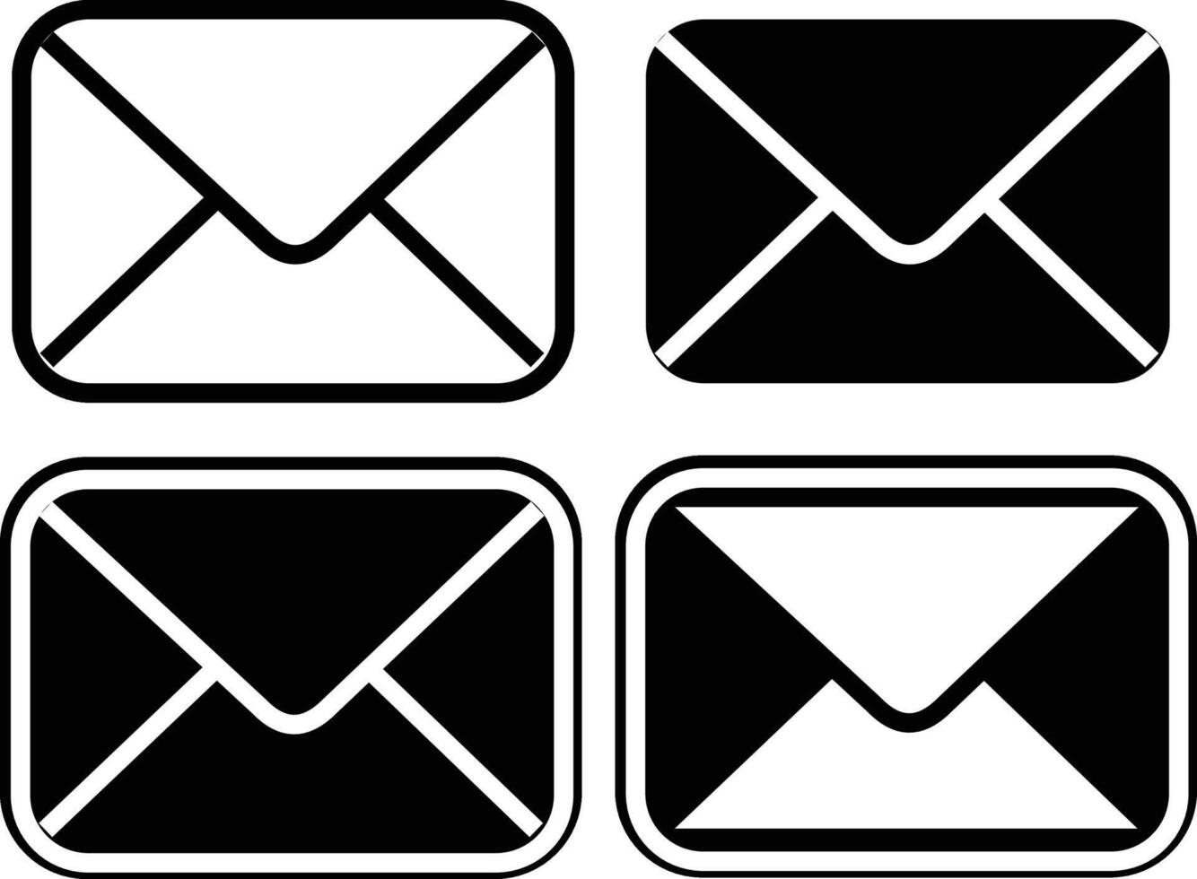 Email Envelope Icons Set vector