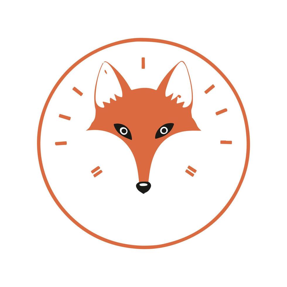 graphic of a red fox head logo for Fox Hades. vector