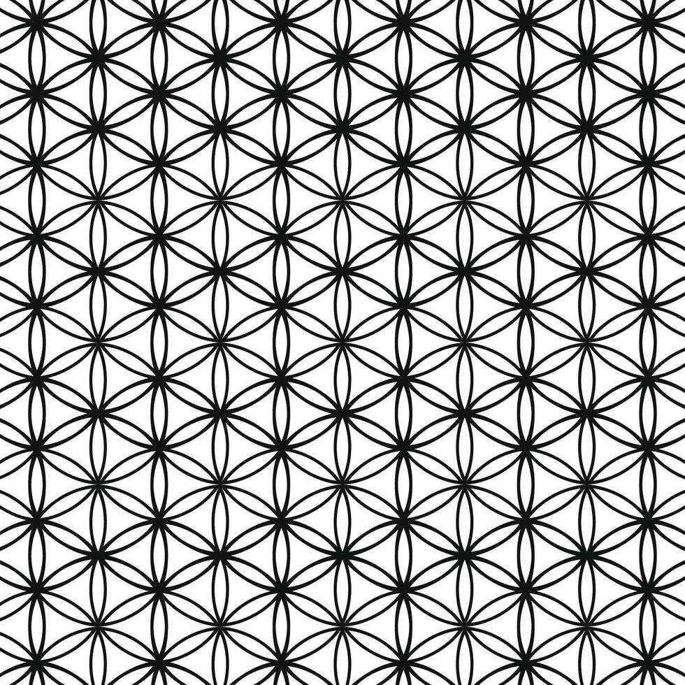 traditional flower of life geometric tribal pattern background vector