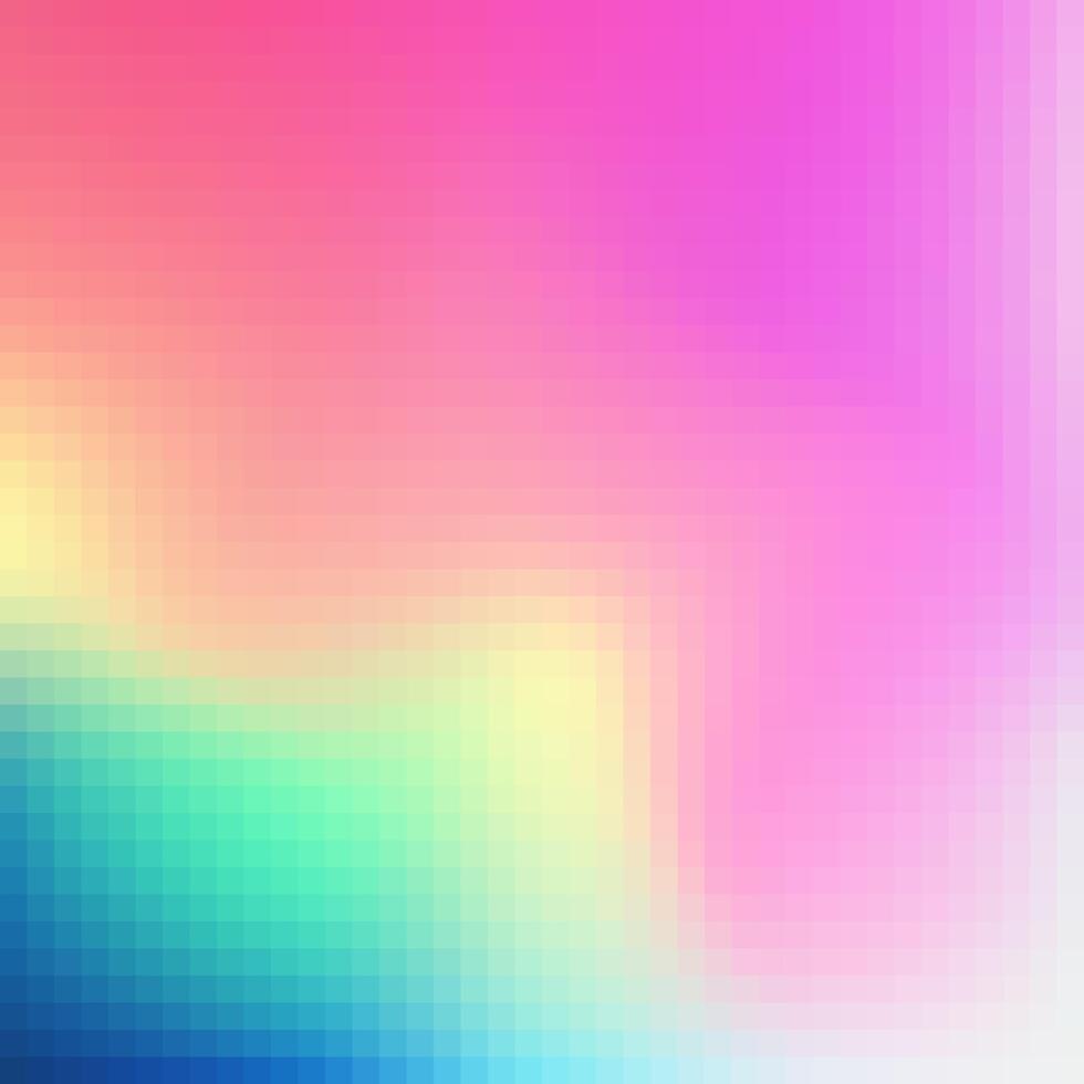 colorful pixelated background with a rainbow gradient vector