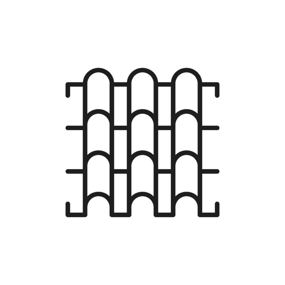 This outline icon effectively represents roof construction, making it an excellent choice for visuals in the renovation industry and for design and branding in construction and building sectors vector