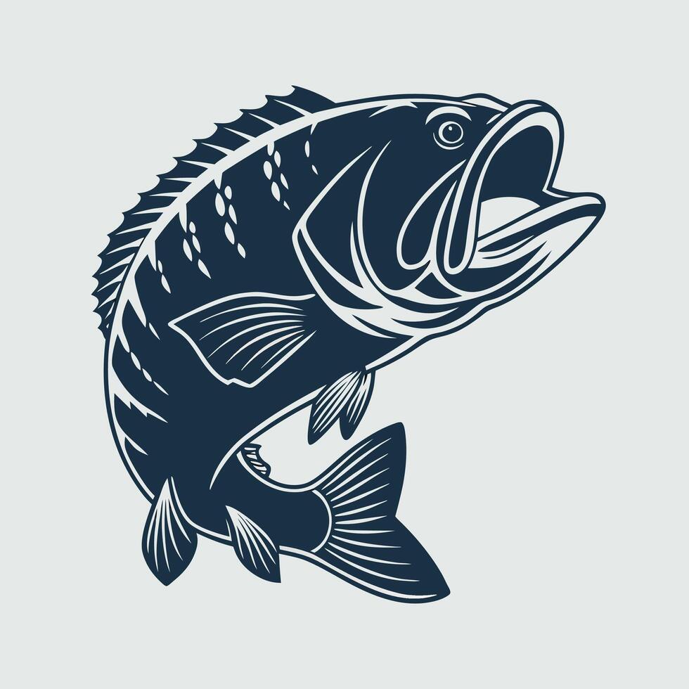 A Goliath Grouper fish jumping out of the water vector