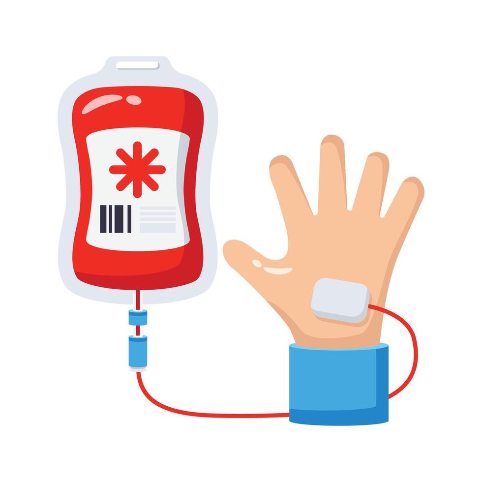 Grab this amazing icon of blood donation in flat design style vector