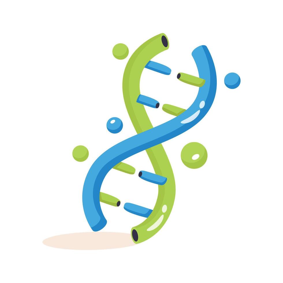 Take a look at this beautiful icon of Double helix DNA strand, genetic research and healthcare. vector