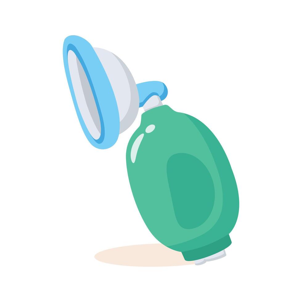 Icon of a manual resuscitation bag, commonly used in emergency medical situations. vector