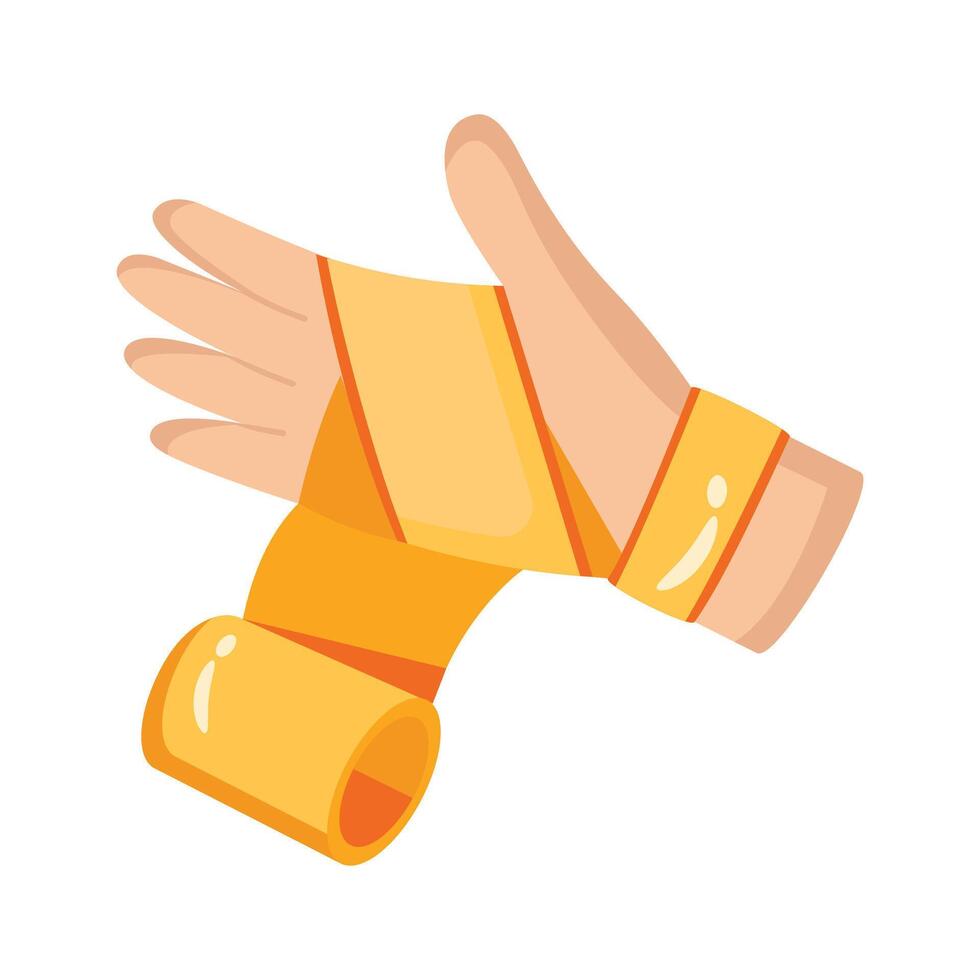 Get this amazing icon of hand injury in trendy flat style vector