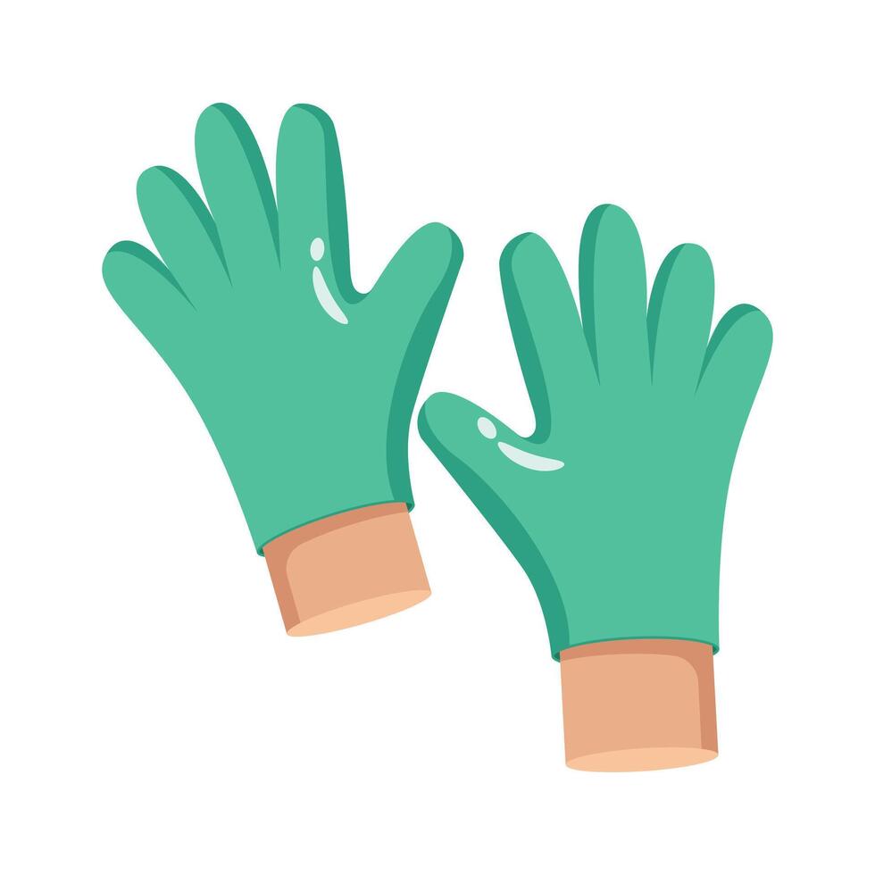 A pair of sterile gloves for medical and healthcare procedures. vector