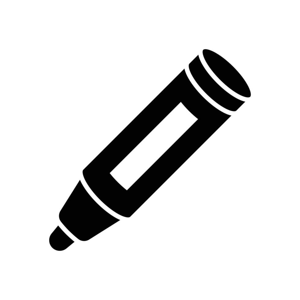 Simple Whiteboard Marker Icon for Classroom Materials vector
