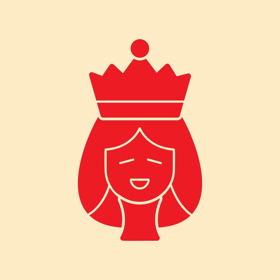 Queen trendy magnificent abstract illustration colorful useful design vector