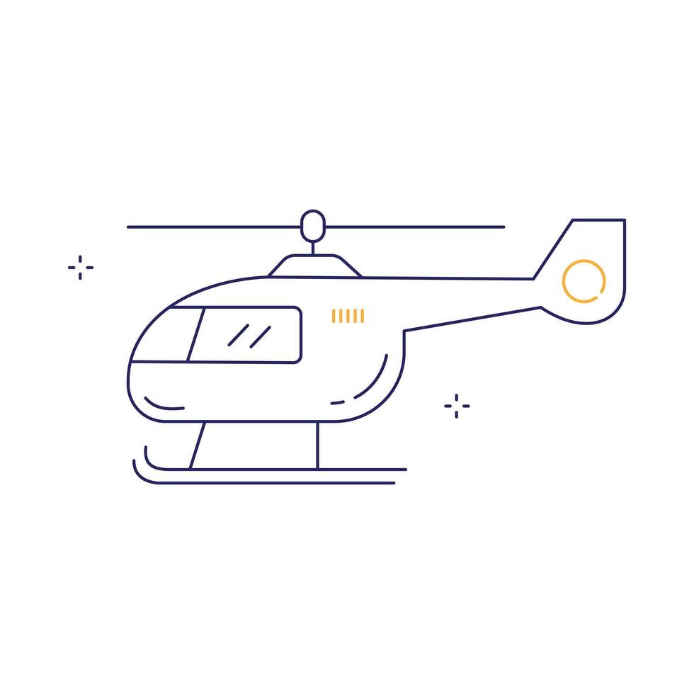 Helicopter Silhouette Aviation Icon Design vector
