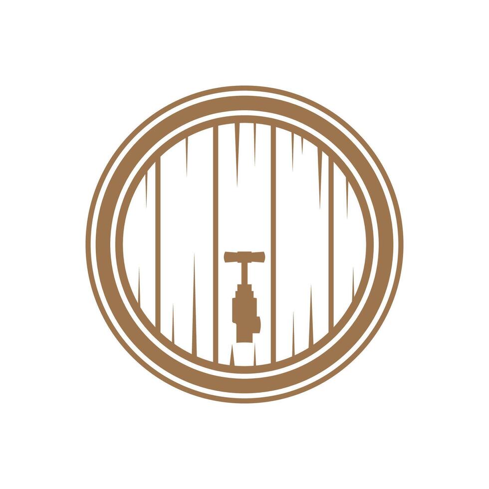 Wooden barrel cap Sign Symbol Icon Logo illustration vector